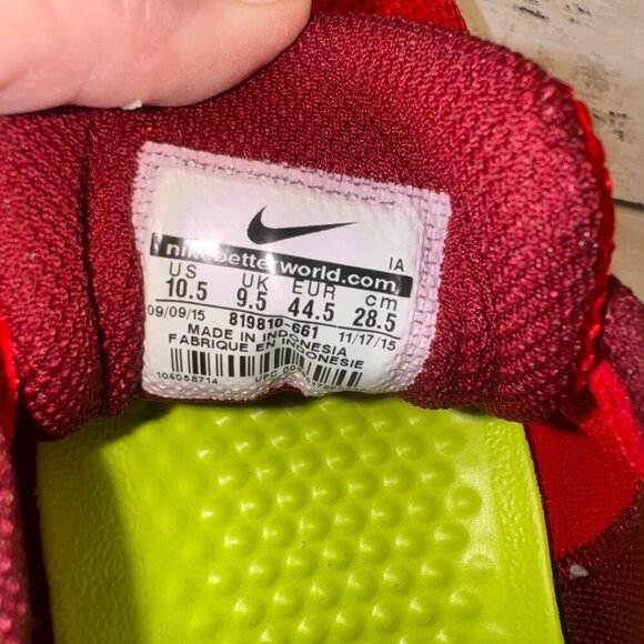 Nike Essentialist Racer Red Mens Size 10.5 Casual Walking Skateboarding Shoes - Picture 7 of 10